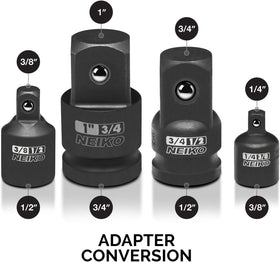 NEIKO 30223A 3-8in M x 1-2in F converter ideal for compact tool sets