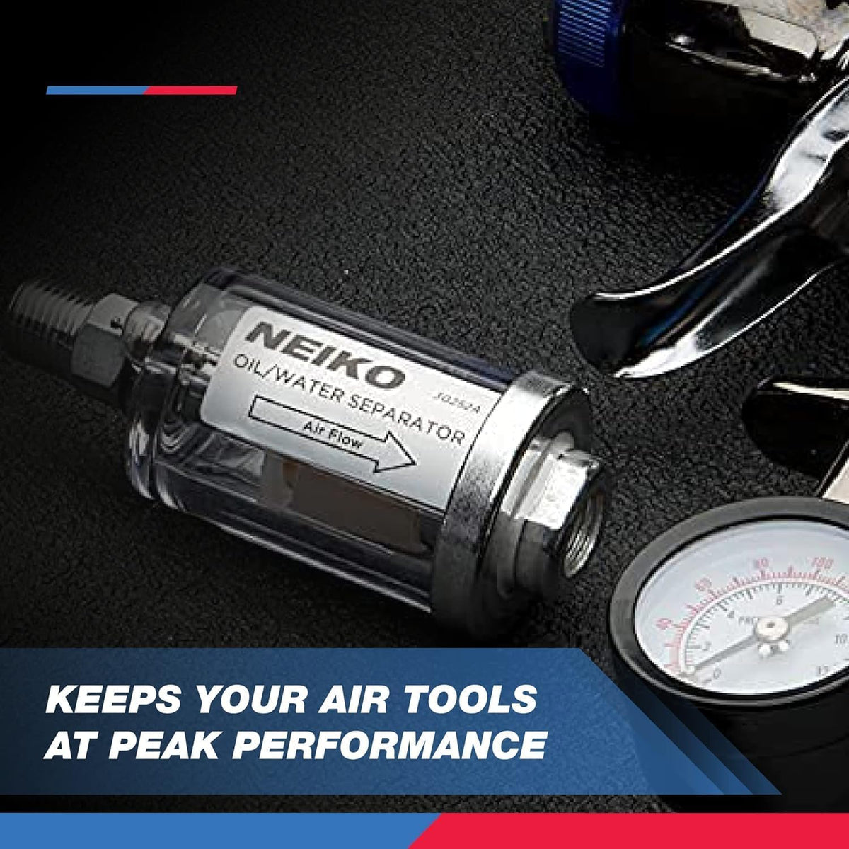 NEIKO 30252A 90 psi rating suits most shop setups.