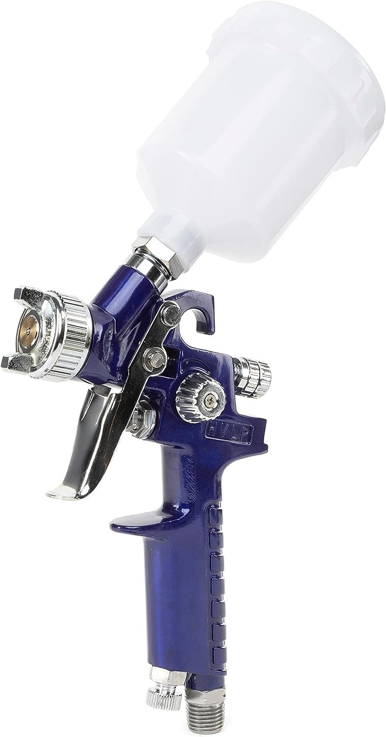 NEIKO 31207A HVLP mini gun for precise patterns and reduced overspray for DIY projects.