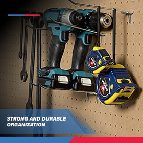 Versatile setup for shop shelves, basements, and craft corners.