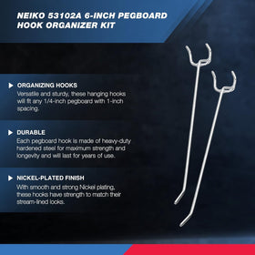 Close-up of nickel-plated finish reducing wear on heavy steel hooks.
