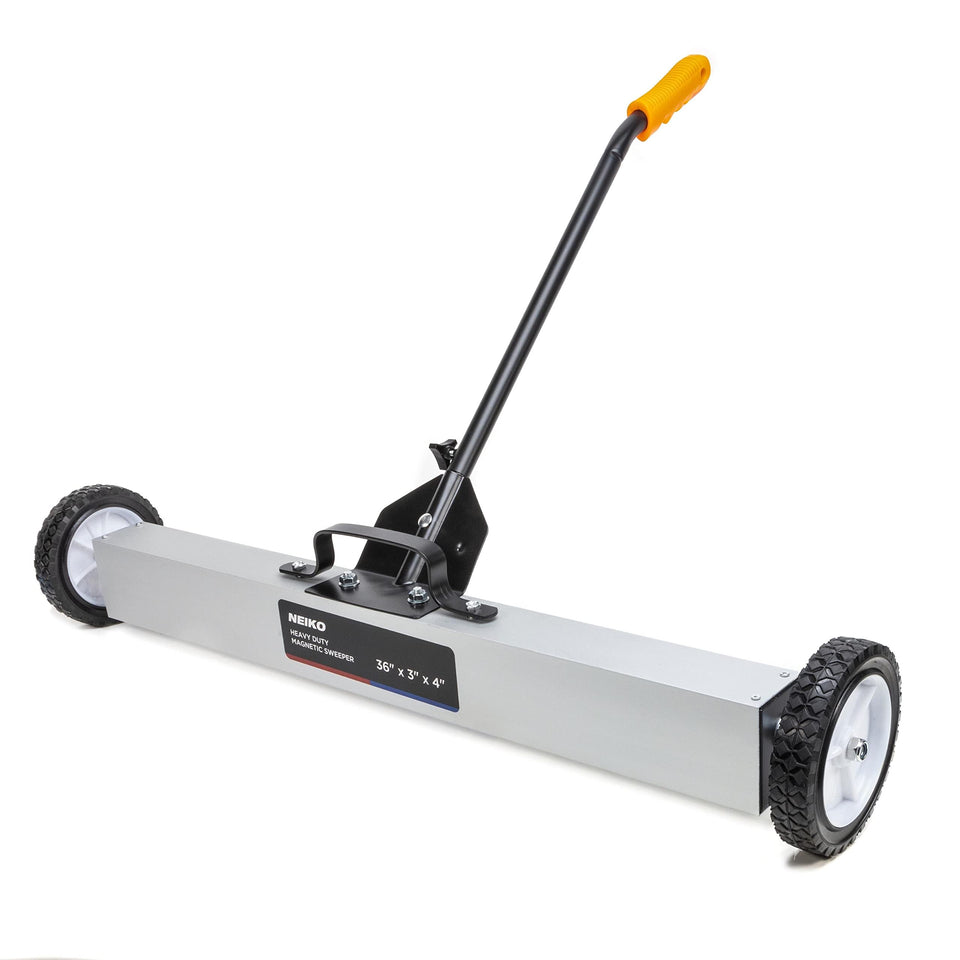 NEIKO 53418A 36-inch magnetic pickup sweeper with wide base for quick cleanup