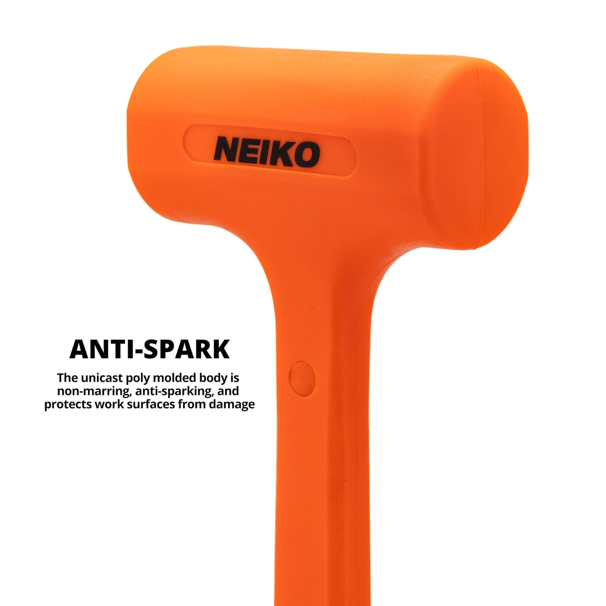 NEIKO 16 oz ball-peen dead blow hammer for peening and rivets