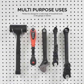 Easy-install pegboard hanger set from NEIKO to reconfigure workspace quickly.