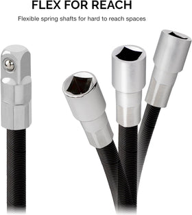 NEIKO flex extension bar 6in with 1/4 drive enables precise access in cramped engines