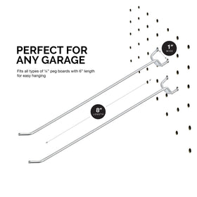 Durable nickel-plated pegboard hooks by NEIKO for long-lasting tool display.