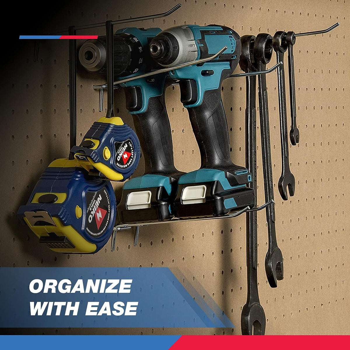 NEIKO 53100A hooks secure power tools and supplies