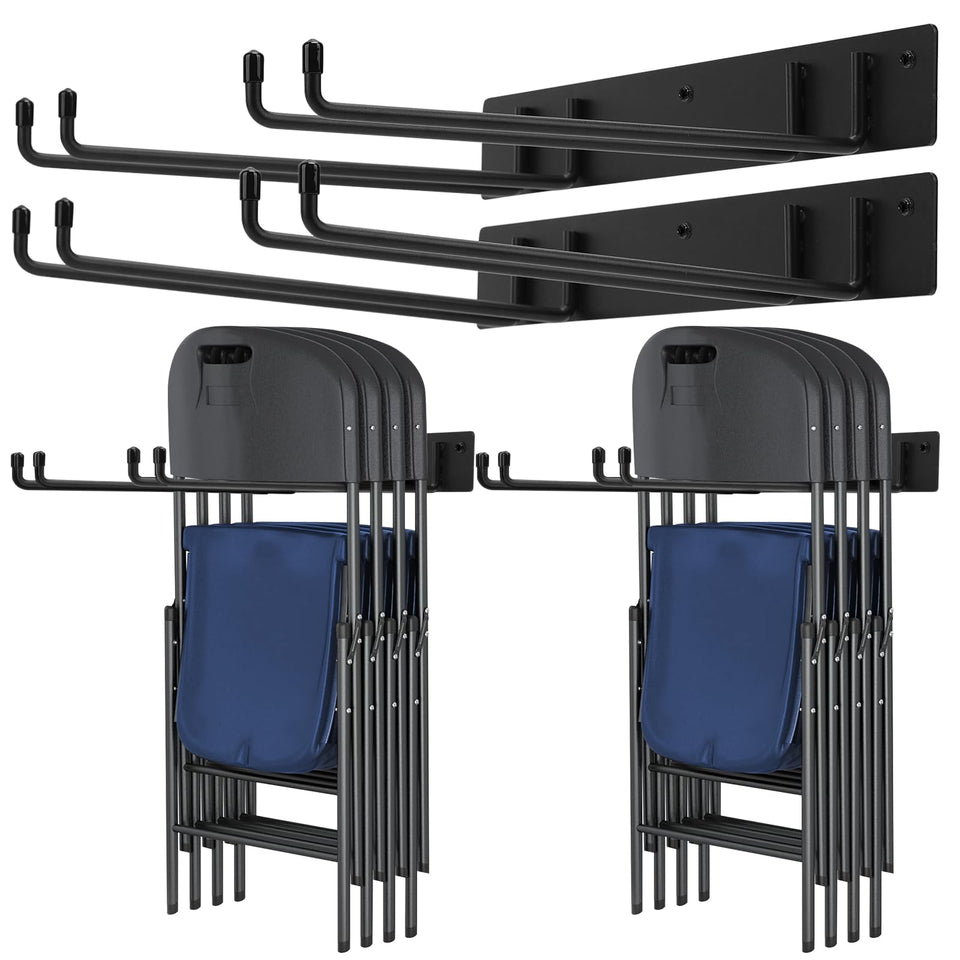Neiteli folding chair rack wall-mount saves space and tidies the garage