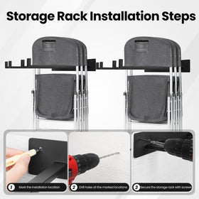 Neiteli industrial-grade steel hooks provide durable garage storage