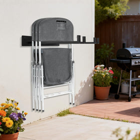 Neiteli two-rack system enables organized storage of multiple chairs