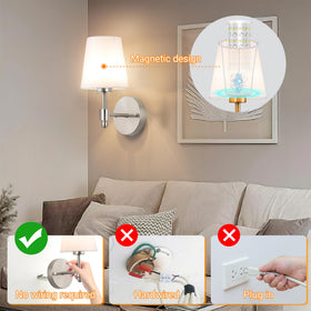 Nekhung remote-control wall sconce simplifies brightness and color selection