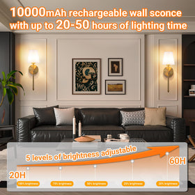 Nekhung wall sconces with remote control for easy adjustments