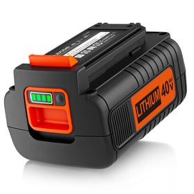 NELEBUTO 40V battery front view, lightweight design for comfortable handling.