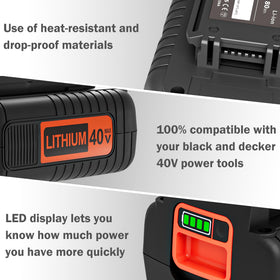 NELEBUTO LBX2040 LBX1540 compatible connection, flexible replacement for Black and Decker tools.