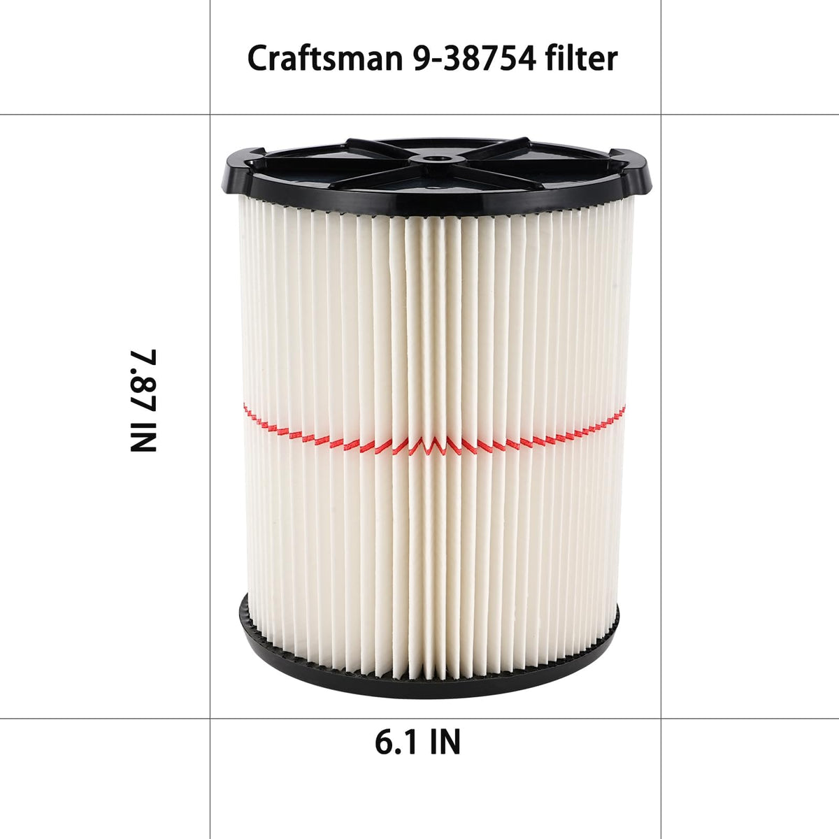 NelsMich HEPA filter compatible with Craftsman vacuums, supports efficient dust collection