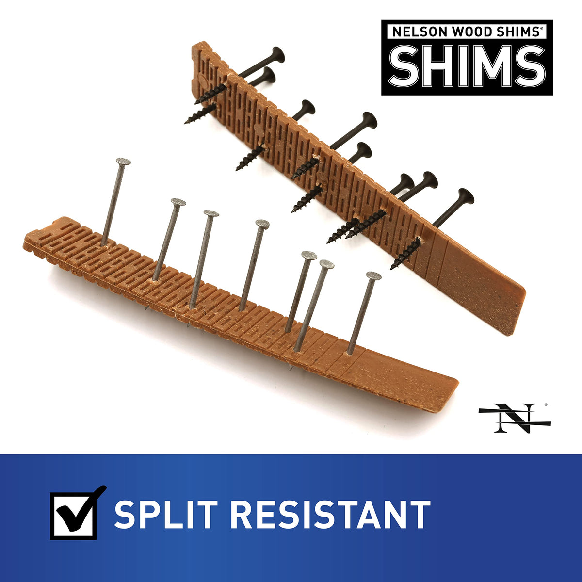 Nelson Wood Shims outdoor deck leveling with clean snap breaks