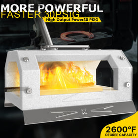 Nelyrho 30-psi regulator providing controlled flame for forging