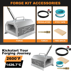 Nelyrho forge safety usage image showing hose and burner precautions