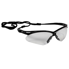 NEMESIS safety glasses side view highlighting flexible fit for extended indoor or outdoor use