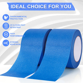 NEOACT blue tape on wood surface marking for painting