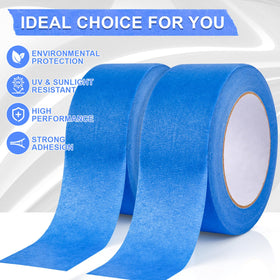 NEOACT blue masking tape protects surfaces during walls and trim painting