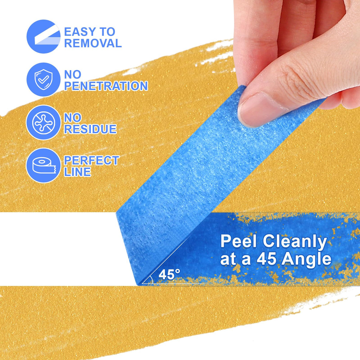 NEOACT tape removed without residue from painted surface.