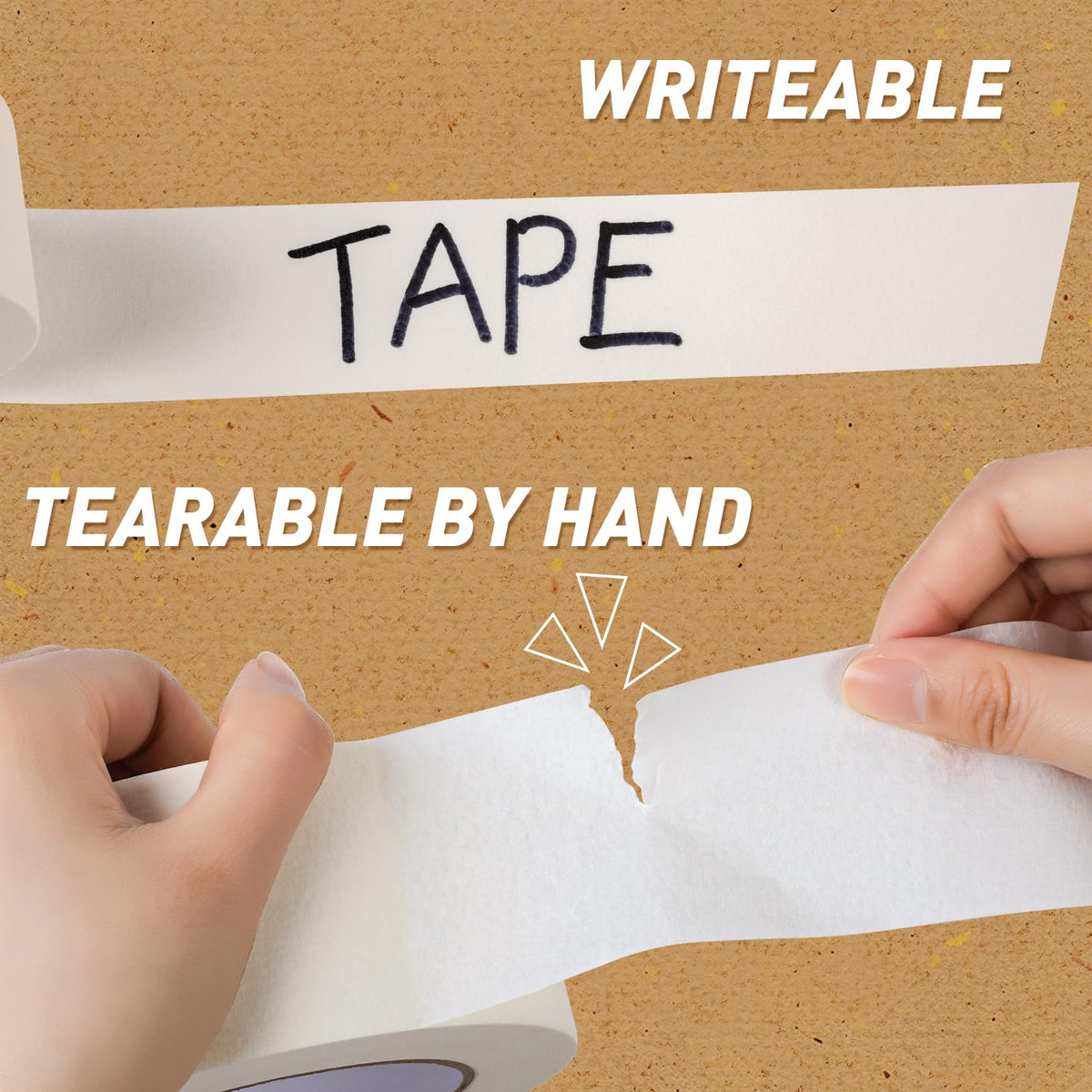 NEOACT masking tape adheres to wood, walls, glass and more.
