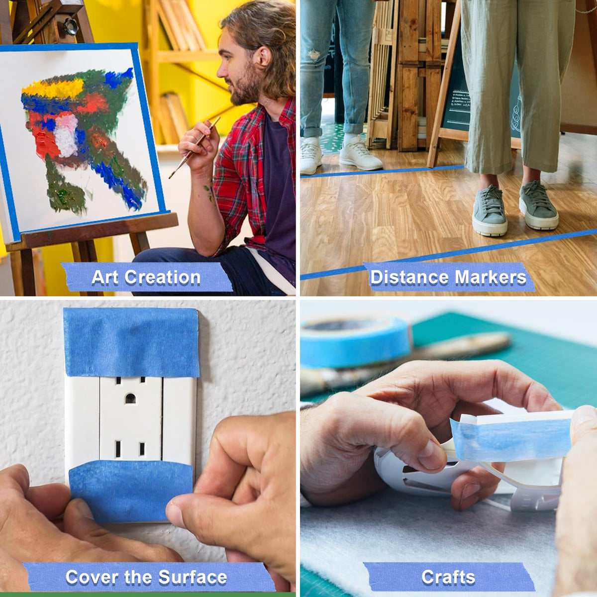 NEOACT masking tape handy for wrapping, marking zones, and guiding tasks during projects