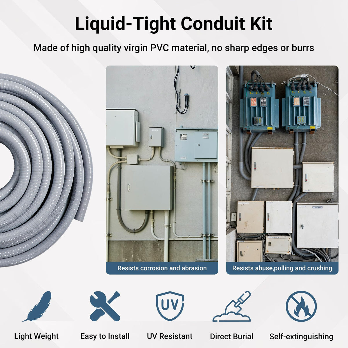 Neoaider connectors—5 straight and 5 angle fittings for flexible routing.