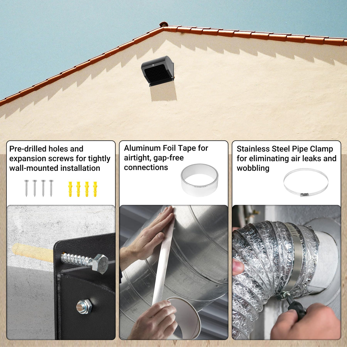 Neoaider duct compatibility for rigid and flexible hoses.