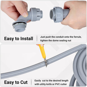Neoaider lightweight conduit—about 50% lighter than metal alternatives.