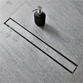 Neodrain 24in linear drain with tile insert grate for a seamless shower floor