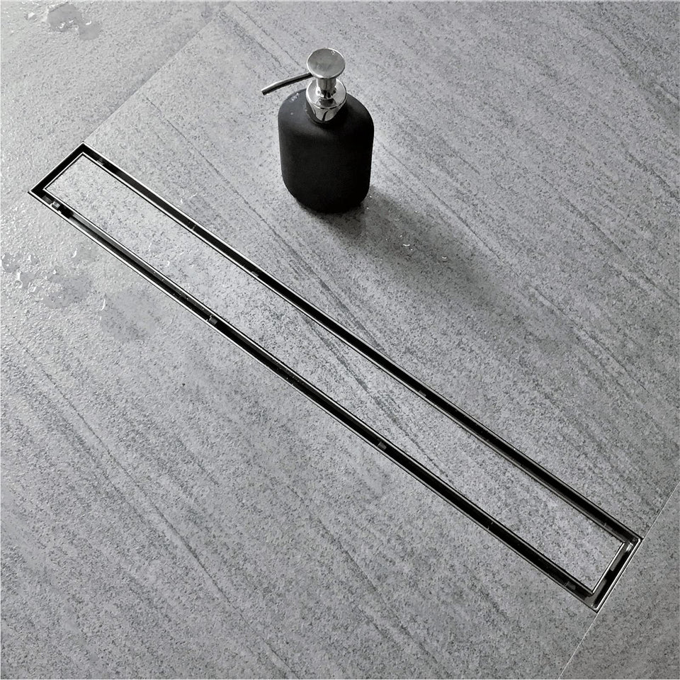 Neodrain 24in linear drain with tile insert grate for a seamless shower floor
