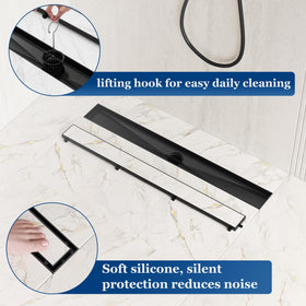 Neodrain central 2-inch outlet with clean lines