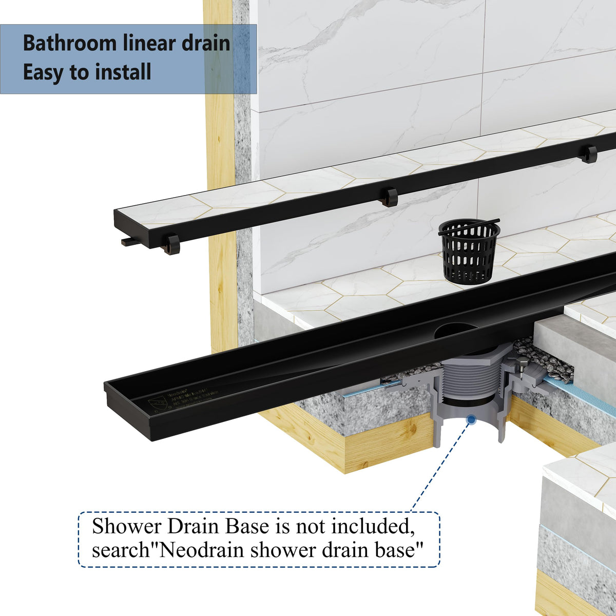Neodrain deep slope design speeds drainage and reduces standing water