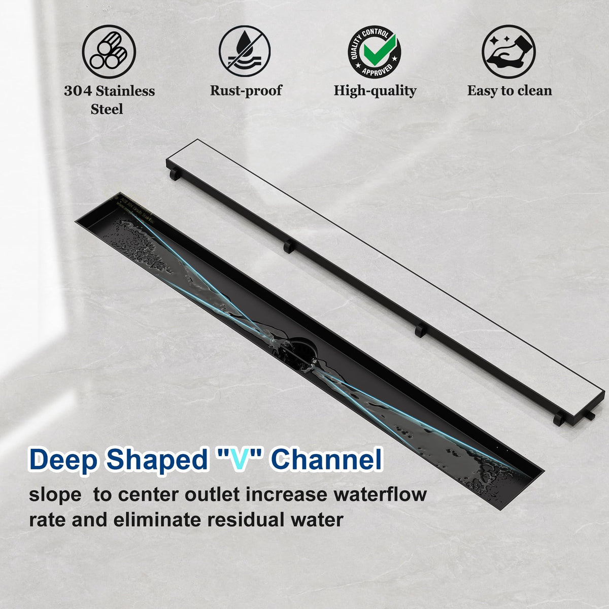 Neodrain hair strainer captures debris for easy cleaning