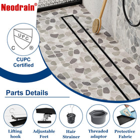 Neodrain leveling feet provide precise, wobble-free installation