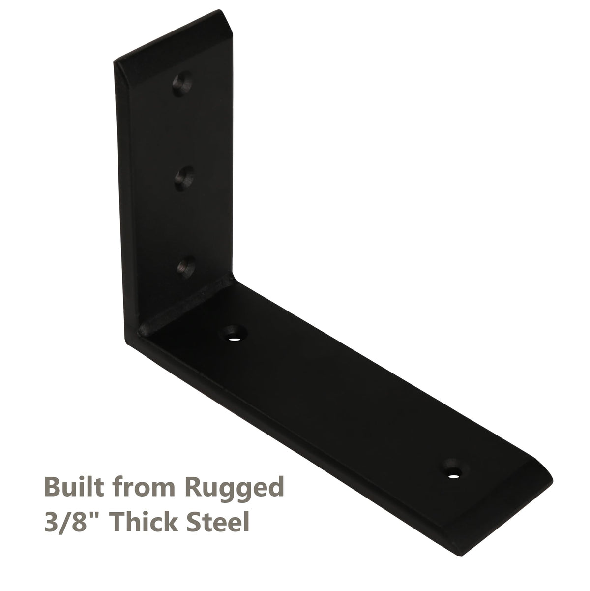 NEODROP 3/8-inch steel bracket with frosted black coating resists scratches.