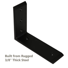 NEODROP 3/8-inch steel bracket with frosted black coating resists scratches.