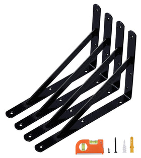 NEODROP 4-pack 12-inch bracket front view showing sturdy garage shelf support