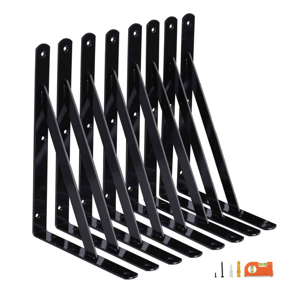 NEODROP 8-pack bracket front view supports sturdy garage shelves