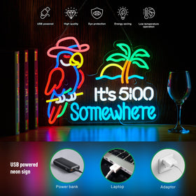 NEONLAND parrot dimmable LED sign with multiple brightness levels