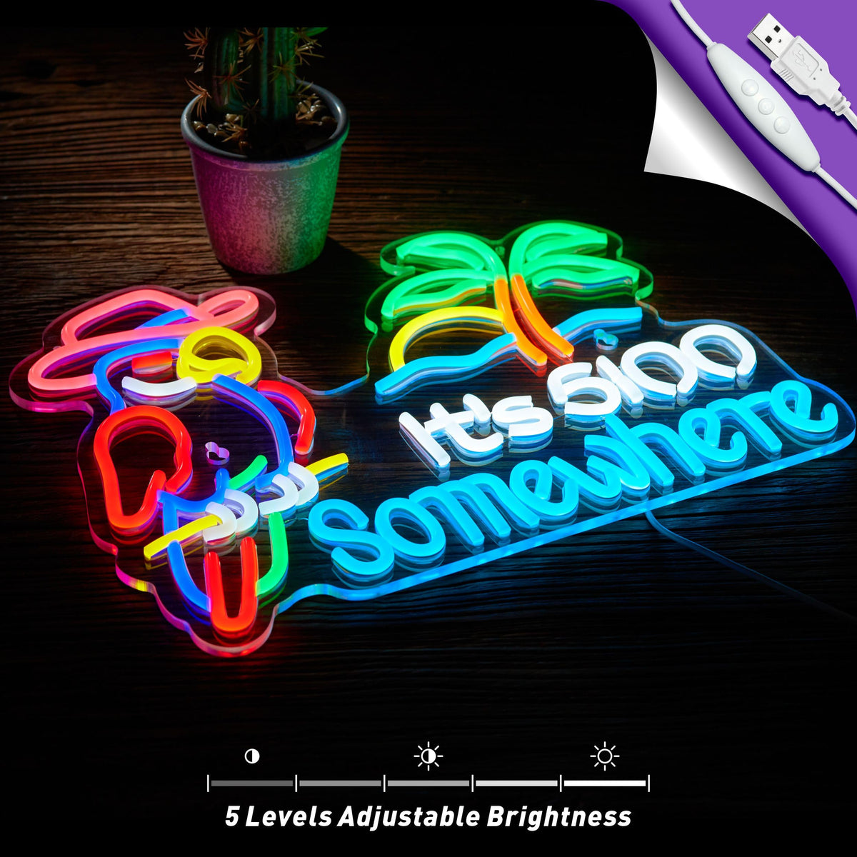 NEONLAND parrot USB powered wall light for flexible placement