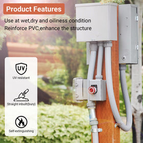 Neorexon corrosion-resistant PVC conduit resists oils, water, and chemicals.