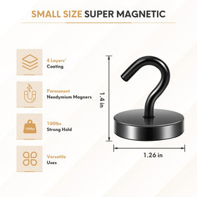 Neosmuk magnetic hooks corrosion protection—four layer coating resists rust