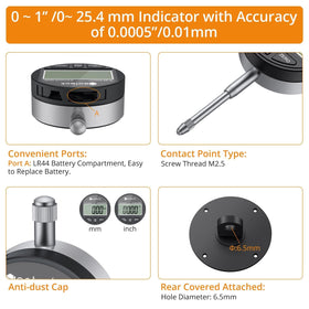 Neoteck measuring range 0-1 inch with mm inch switch.