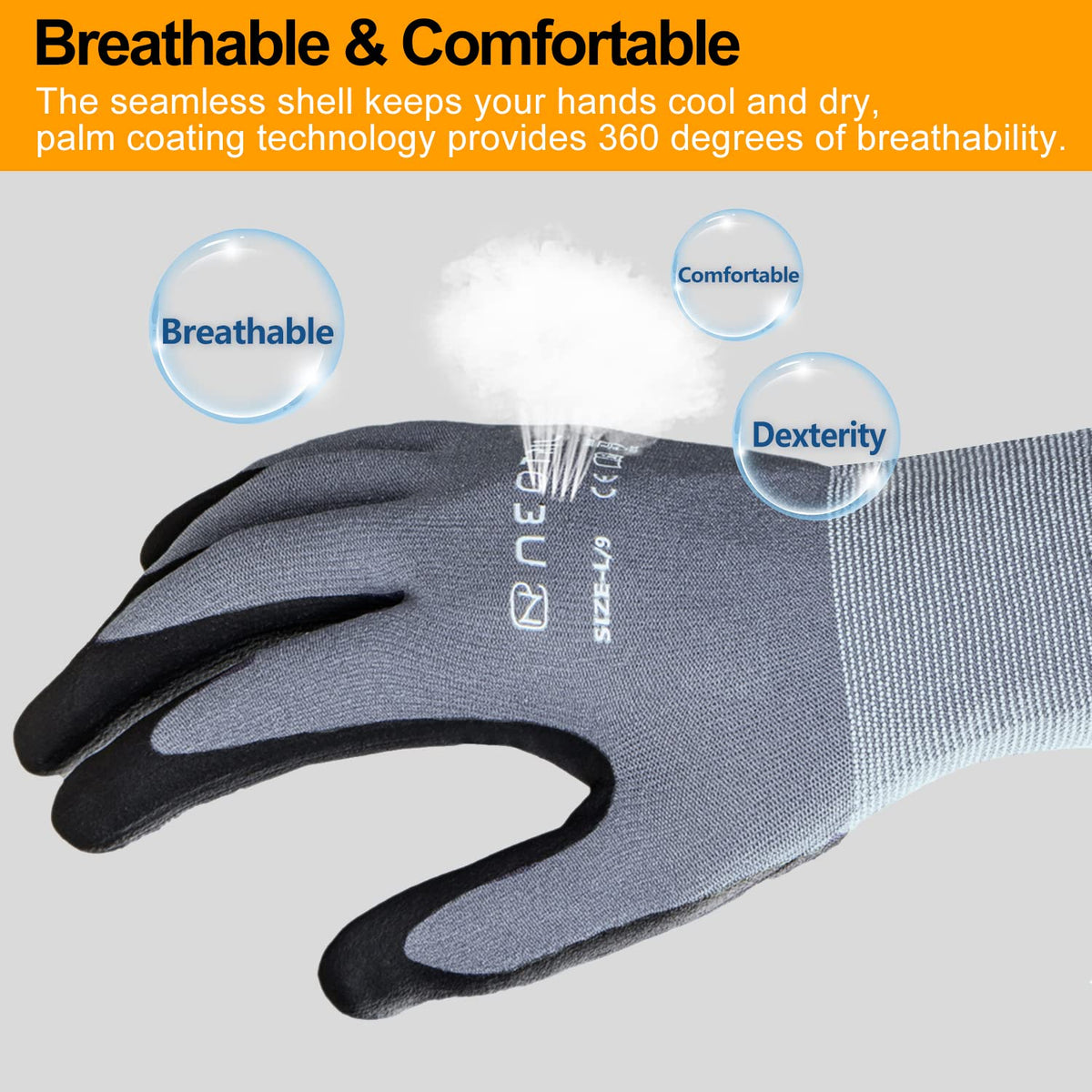 NEOTRIL gloves offer a 3D snug fit for precise fingertip control.
