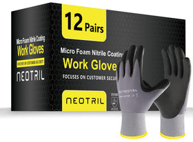 NEOTRIL Safety Gloves microfoam nitrile palm close-up showing grip for oily tasks