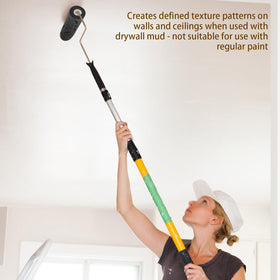 Neowah roller pattern application process helps hide wall imperfections.