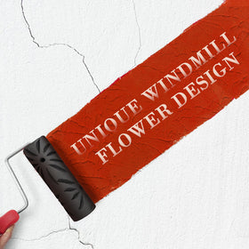 Neowah texture roller showcases poinsettia design on ceilings and walls.